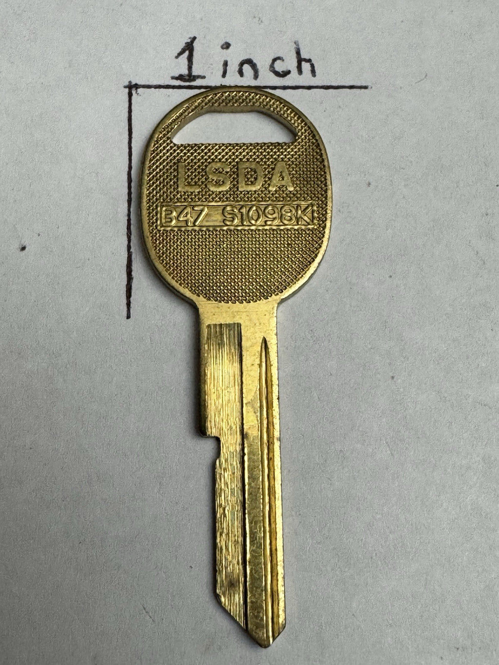 LSDA - B47 - S1098K - Key Blank - Brass - For GM Cars — photo 5