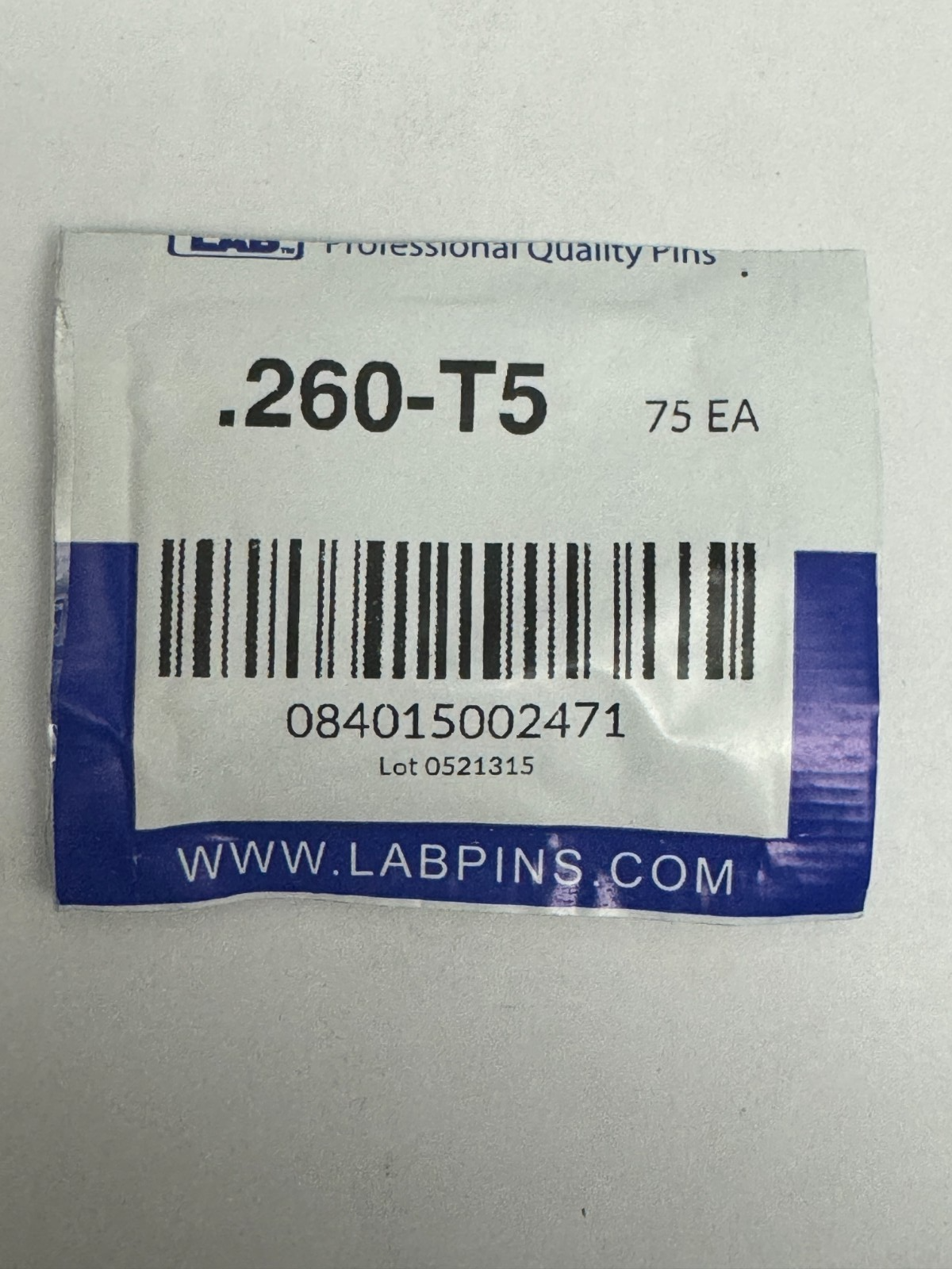 Lab Pins - 75ct - Lock Cylinder Pins - Master / Top Pin - .260 Purple — photo 1