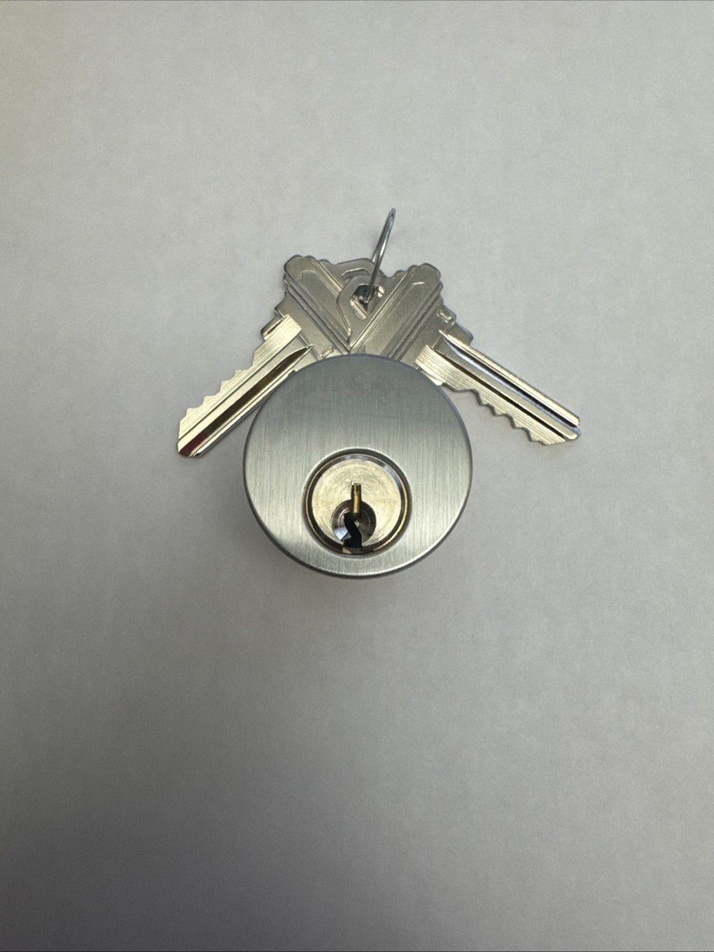 1” Mortise Cylinder - SC1 - Schlage - Satin Chrome — photo 2