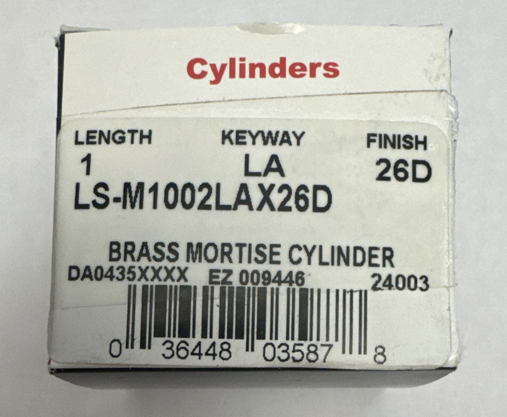 1” Mortise Cylinder - LA - Sargent - Satin Chrome — photo 4