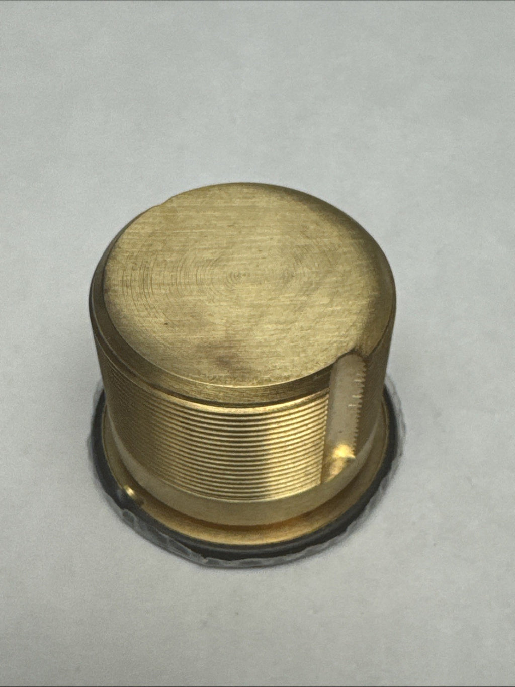 LSDA - 1 ” - Mortise Dummy Cylinder - 10B - Brown - Solid Brass - Mortise Blank — photo 3