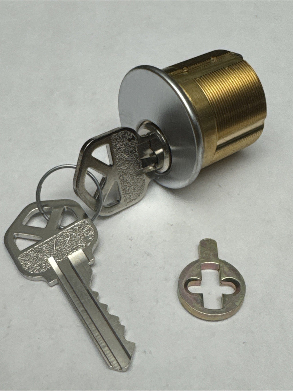 1 1/8” Mortise Cylinder - KW1 - Kwickset -  Satin Chrome — photo 1