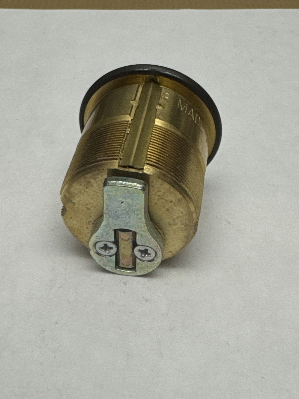 LSDA - 1 1/4 ” - Mortise Thumbturn Cylinder - 10B - Brown - Solid Brass — photo 3