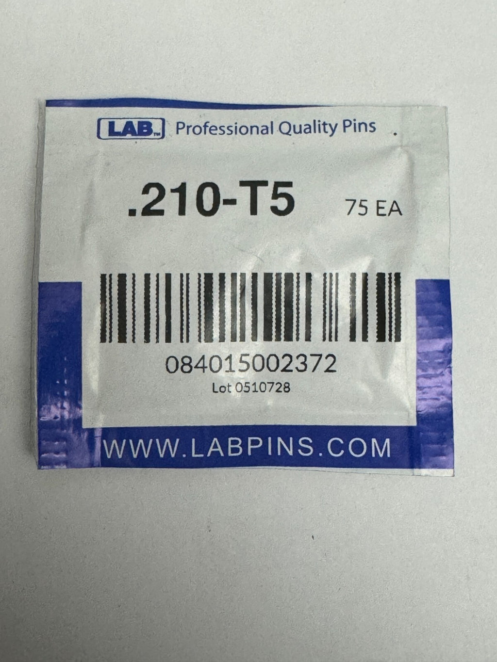 Lab Pins - 75ct - Lock Cylinder Pins - Master / Top Pin - .210 Purple — photo 1