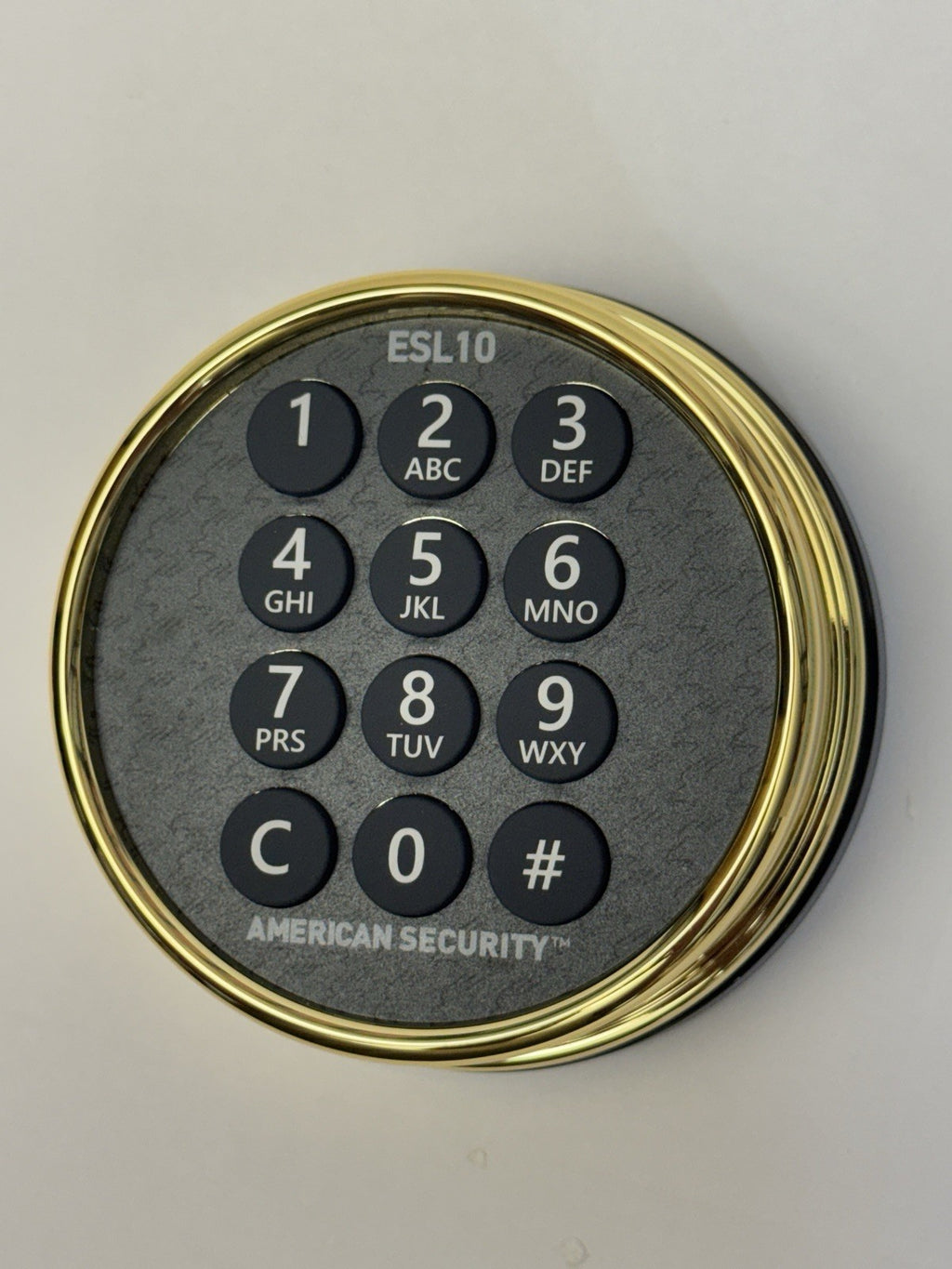 American Security - ESL10 ESL10XL - Lighted Keypad - Electronic Safe Lock Brass — photo 5
