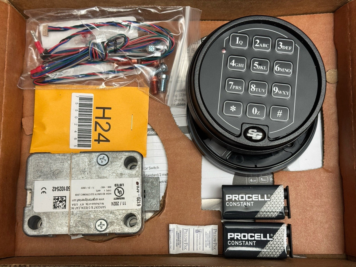 Sargent Greenleaf S&G Model: 6120-303 Square Bolt Electronic Safe Lock Kit Black — photo 1