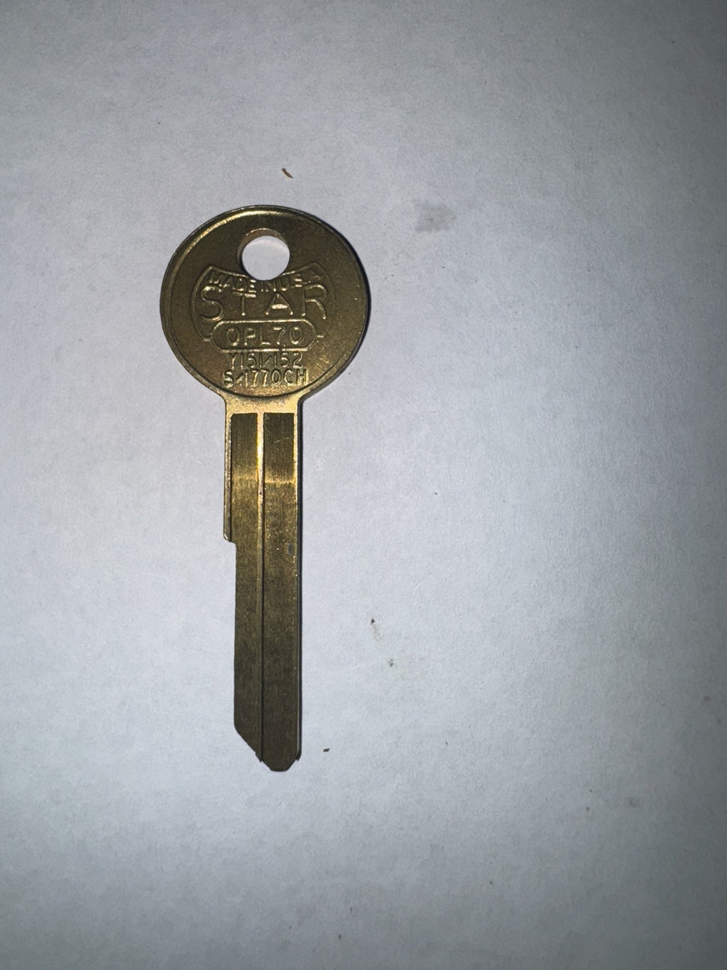 STAR - OPL70 - Y151 / 152 - S 1770CH - Chrysler - Key Blank - Vintage Brass — photo 4
