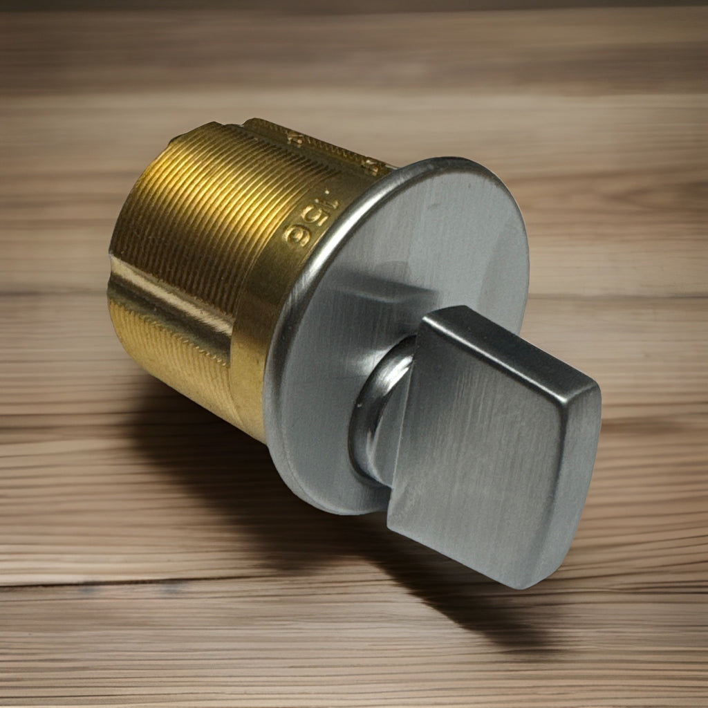 LSDA - 1 1/8 ” - Mortise Thumbturn Cylinder - 26D - Satin Chrome - Solid Brass — photo 1