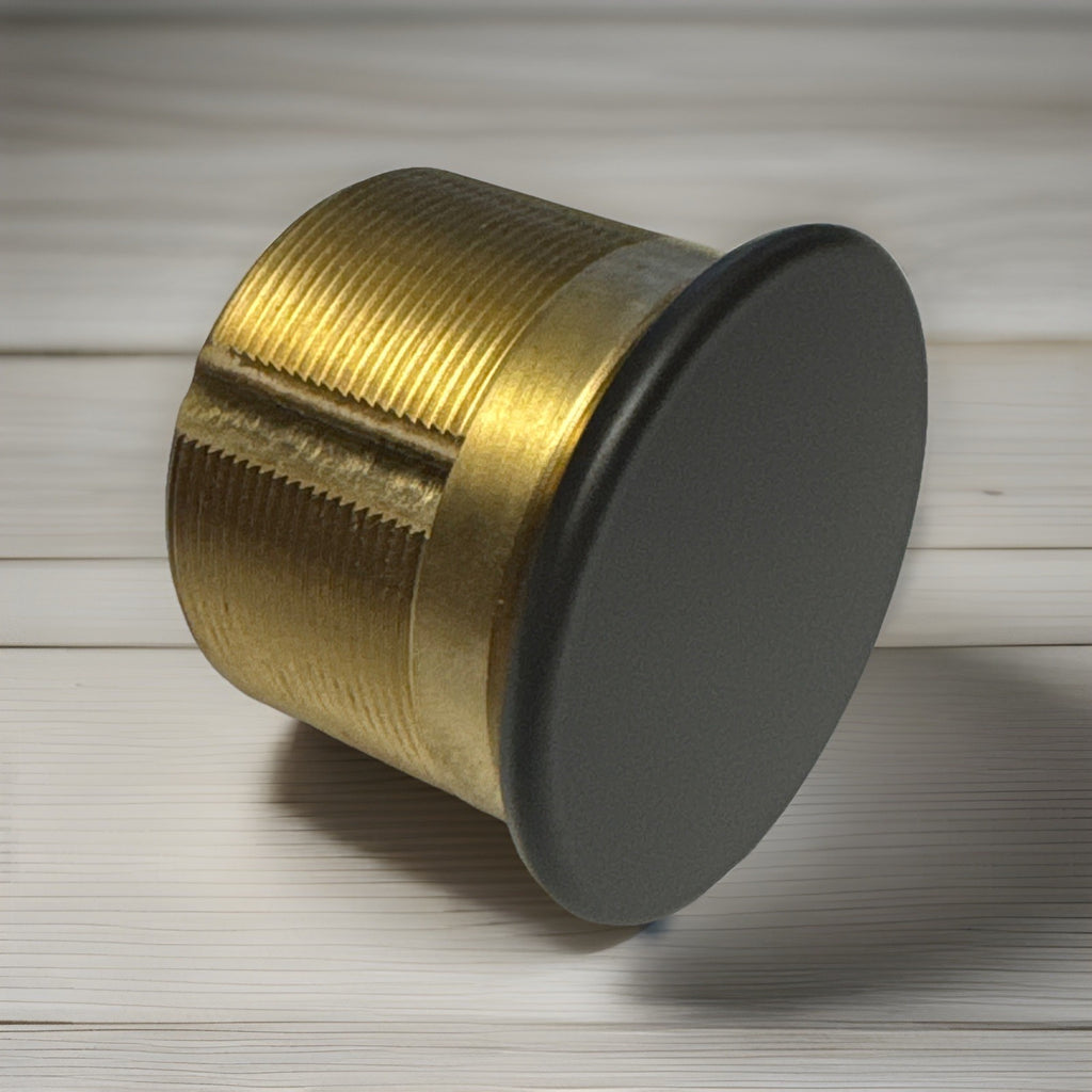 LSDA - 1 ” - Mortise Dummy Cylinder - 10B - Brown - Solid Brass - Mortise Blank — photo 1
