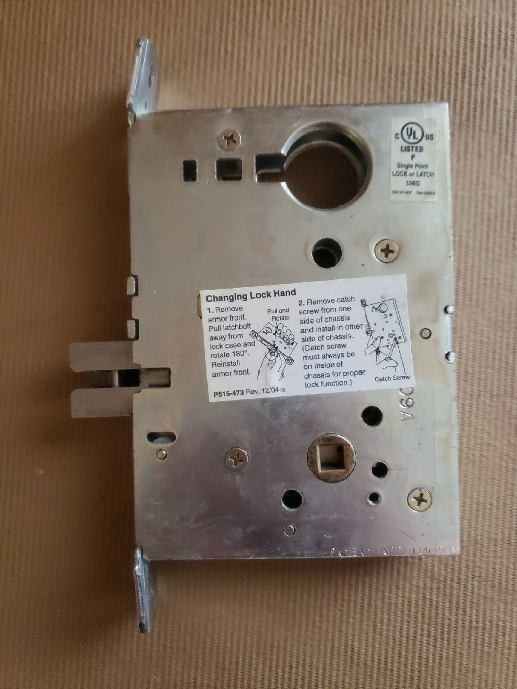Schlage L9010 - Passage Mortise  Body Lock Grade 1 - Body Only — photo 2