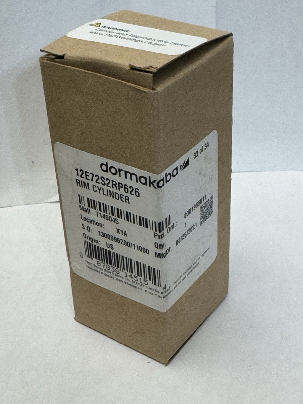 Dormakaba Best 12E72S2RP626 - SFIC Rim Cylinder Housing - Less Core — photo 1