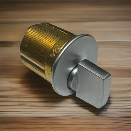 1 1/4 ” - Mortise Thumbturn Cylinder - 26D - Satin Chrome - Solid Brass — photo 1