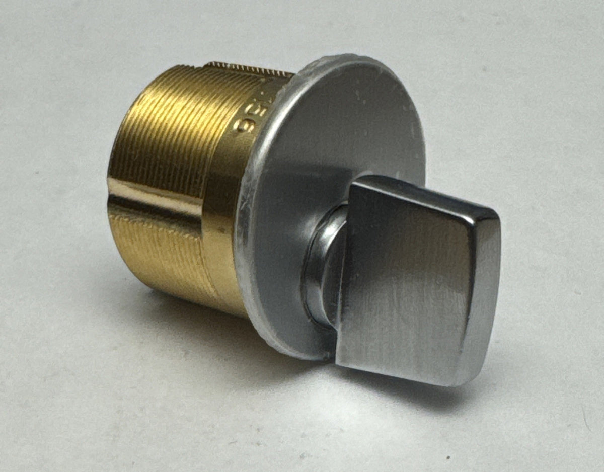 LSDA - 1 ” - Mortise Thumbturn Cylinder - 26D - Satin Chrome - Solid Brass — photo 2