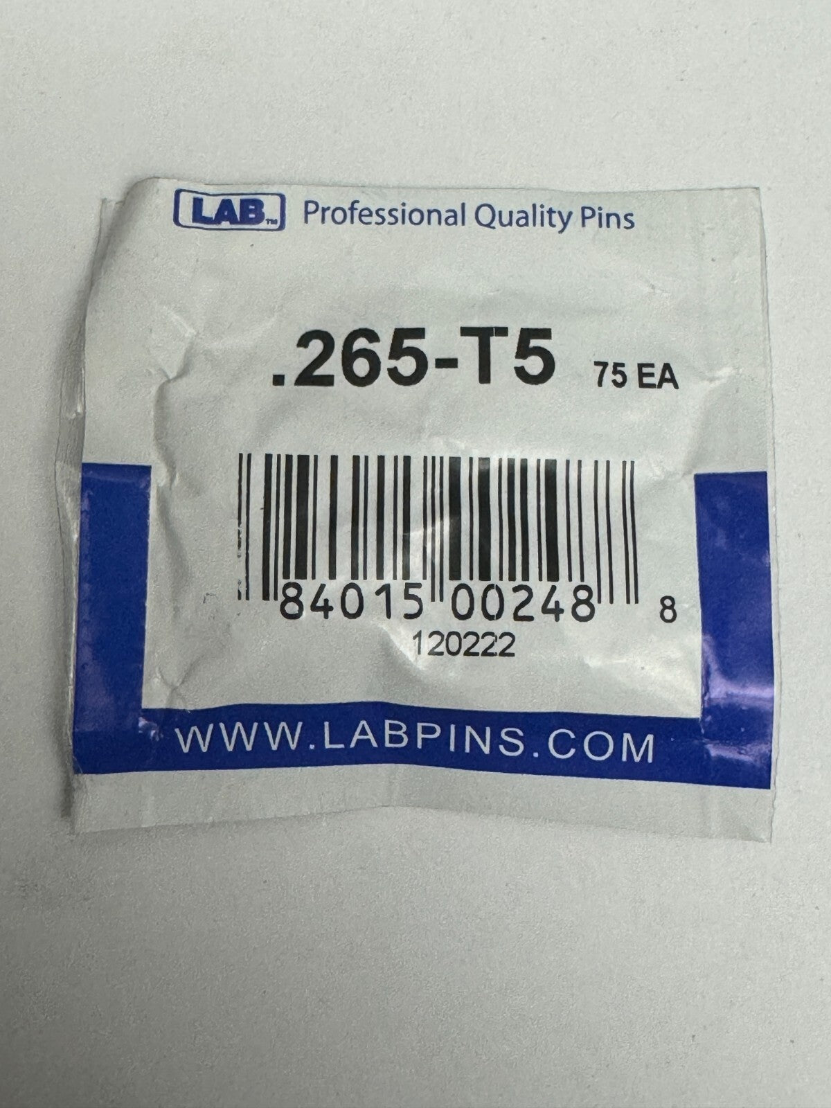 Lab Pins - 75ct - Lock Cylinder Pins - Master / Top Pin - .265 Grey — photo 1