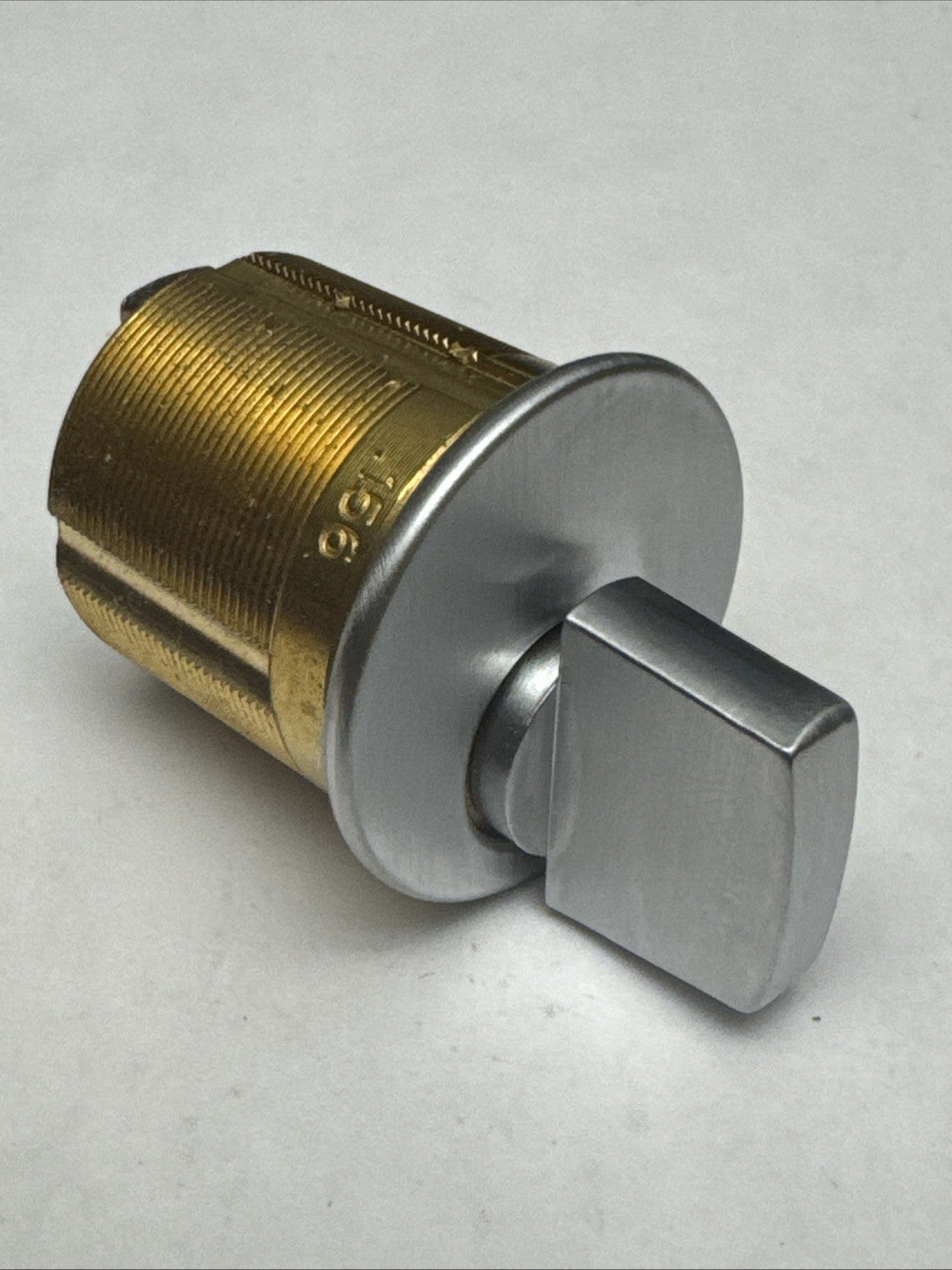 1 1/4 ” - Mortise Thumbturn Cylinder - 26D - Satin Chrome - Solid Brass — photo 2