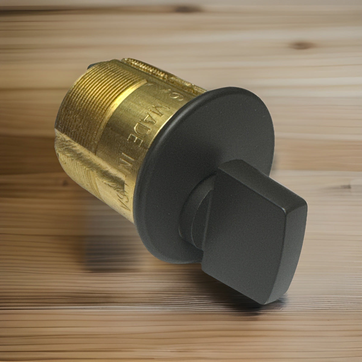 LSDA - 1 1/4 ” - Mortise Thumbturn Cylinder - 10B - Brown - Solid Brass — photo 1