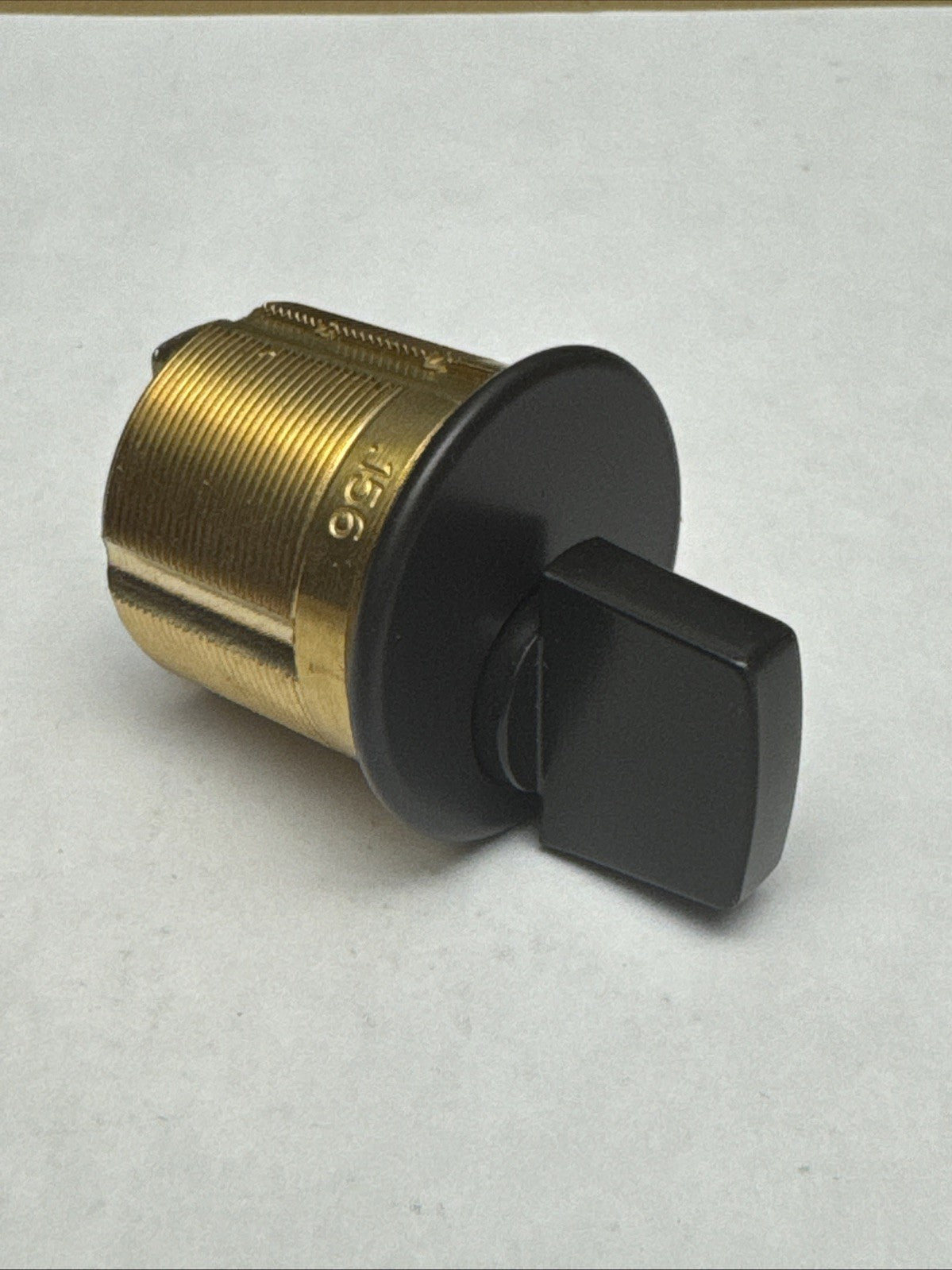 LSDA - 1 1/8 ” - Mortise Thumbturn Cylinder - 10B - Brown - Solid Brass — photo 2