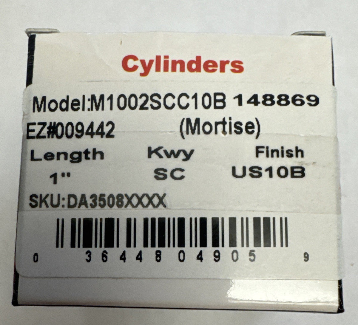 1” Mortise Cylinder - SC1 - Schlage - Brown — photo 4